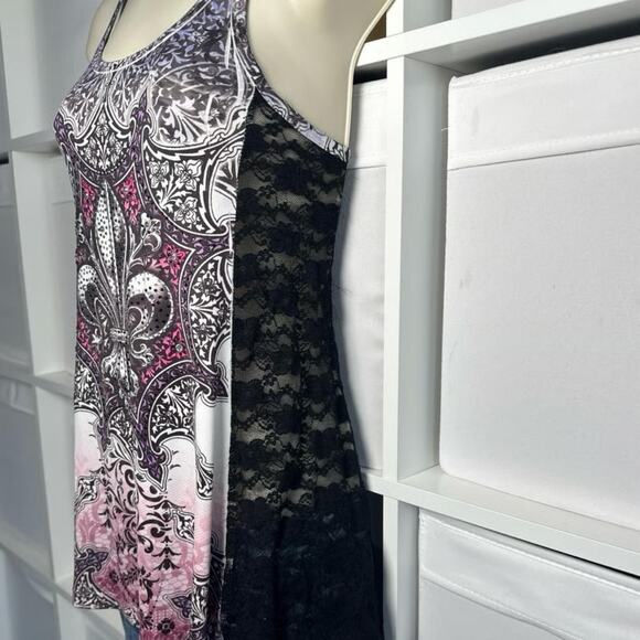 Y2K Vintage Love J Lace Bling Tank Top - Picture 4 of 7